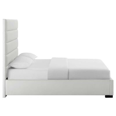 Makan Faux Leather Platform 200X200 Super King Bed