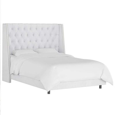 Skyline Wingback 200X200 Super King Bed /White