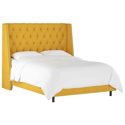 Skyline Wingback 200X200 Super King  Bed /Yellow