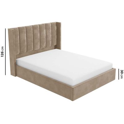 Maddoo Wing Back 200X200 Super King Bed  /Beige