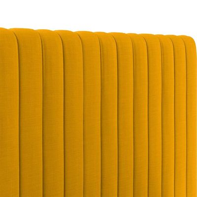 Megane Channel Tufted 200X200 Super King Bed  /Yellow