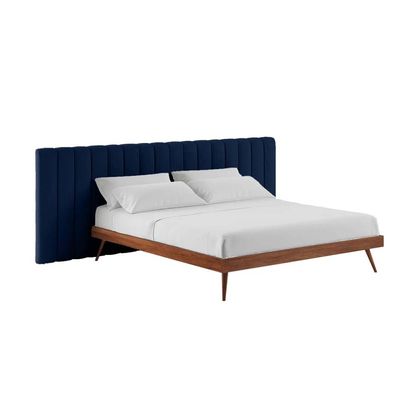 Megane Channel Tufted 200X200 Super King Bed  /Navy Blue