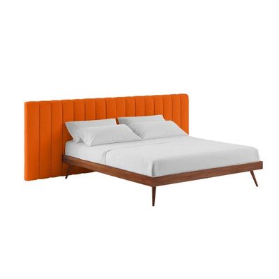 Megane Channel Tufted 200X200 Super King Bed  /Orange