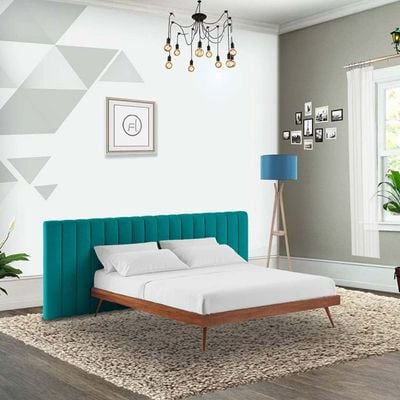 Megane Channel Tufted 200X200 Super King Bed  /Teal