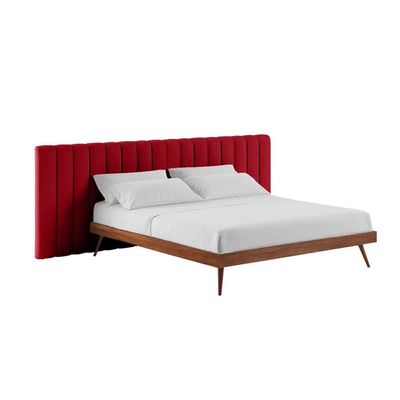 Megane Channel Tufted 200X200 Super King Bed  /Red