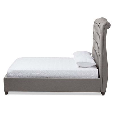 Shannon Upholstered Platform 200X200 Super King Bed  /Grey