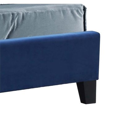 Purkey Upholstered 200X200 Super King Bed  /Navy Blue