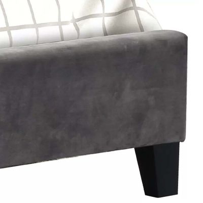 Purkey Upholstered 200X200 Super King Bed  /Dark Grey