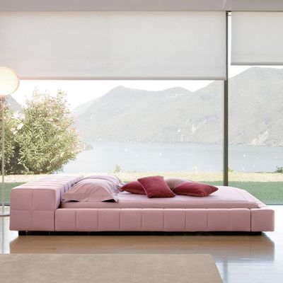 Basso Square Upholstered 200X200 Super King Bed 