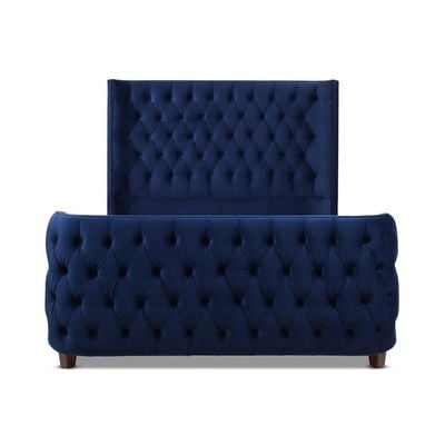 Jennifer Brooklyn Tufted Headboard 200X200 Super King  Bed /Navy Blue