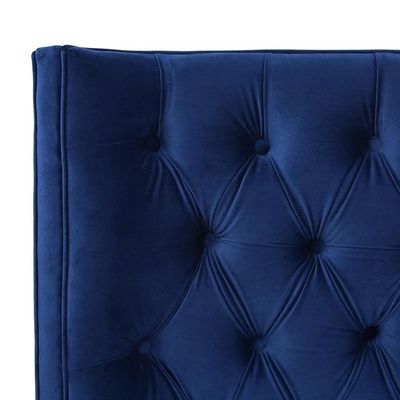 Jennifer Brooklyn Tufted Headboard 200X200 Super King  Bed /Navy Blue