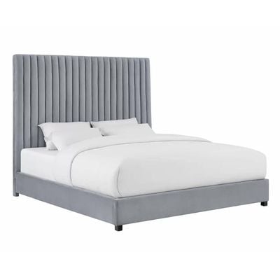 Abid Upholstered200X200 Super King Bed  /Grey