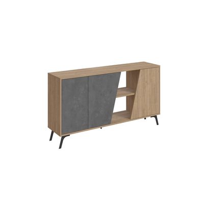 Mourah Fiona Console 150 Cm - Oak/Retro Grey - 2 Years Warranty