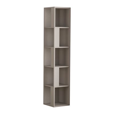 Mourah Piano Corner Bookcase - Light Mocha - 2 Years Warranty