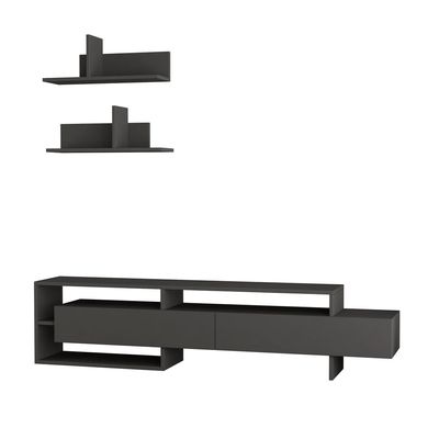 Mourah Gara TV Unit Up To 60 Inches With Storage - Anthracite - 2 Years Warranty