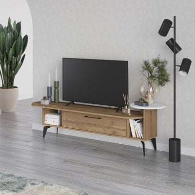 Mourah Ada Tv Stand Up To 60 Inches With Storage - Hitit/White - 2 Years Warranty