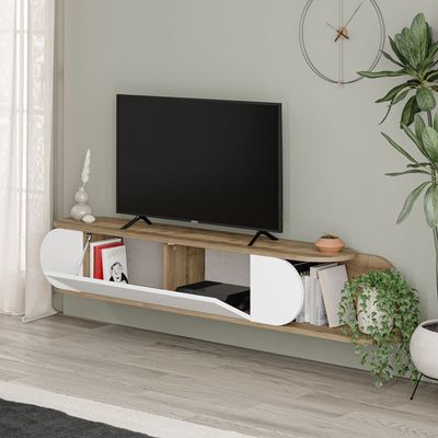 Mourah Tone Tv Stand Up To 65 Inches With Storage - Hitit/White - 2 Years Warranty