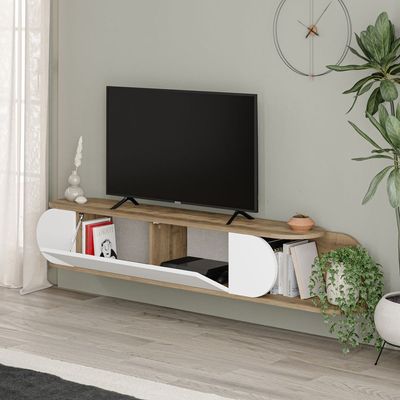Tone TV Stand Up To 65 Inches With Storage - Hitit/White - 2 Years Warranty