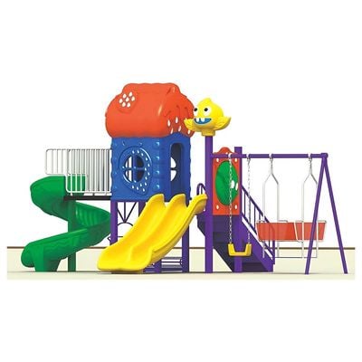 MYTS Outdoor Activity Playcentre with slide and Double swings for kids