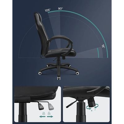 Songmics Black Obg56B New Era Gaming Chairs for Playstation, Office, Gaming Station, Home, Study Room by Mahmayi