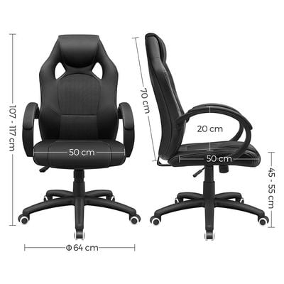 Songmics Black Obg56B New Era Gaming Chairs for Playstation, Office, Gaming Station, Home, Study Room by Mahmayi