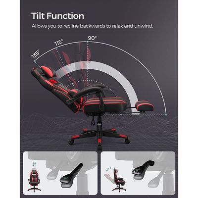 Songmics Black and Red Obg73Brv1 Modern Gaming Chairs for Playstation, Office, Gaming Station, Home, Study Room by Mahmayi