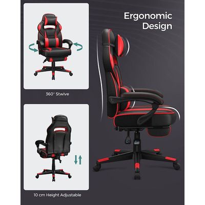 Songmics Black and Red Obg73Brv1 Modern Gaming Chairs for Playstation, Office, Gaming Station, Home, Study Room by Mahmayi