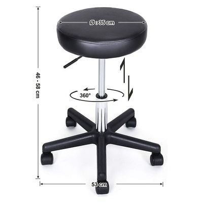 Songmics Black LJB61B Height-Adjustable Lab Chairs for Laboratory, Science Lab, Testing Lab Chairs by Mahmayi