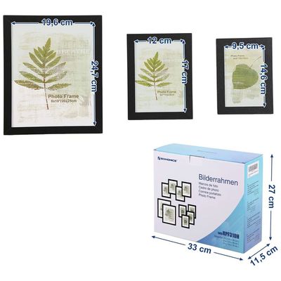 Songmics Picture Frames Set of 10 Photo Frames - Two 8" x 10" (20 x 25 cm), Four 5" x 7" (13 x 18 cm), Four 4" x 6" (10 x 15 cm), Black RPF310H by Mahmayi