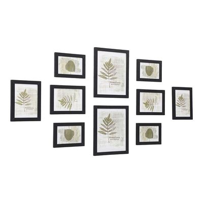 Songmics Picture Frames Set of 10 Photo Frames - Two 8" x 10" (20 x 25 cm), Four 5" x 7" (13 x 18 cm), Four 4" x 6" (10 x 15 cm), Black RPF310H by Mahmayi