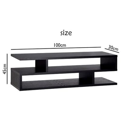 Mahmayi Black MSR-CT Modern TV Stand with Coffee Table for Laptop Computer/TV/PC/Printer, Multifunctional Systems