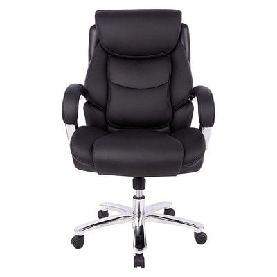  كرسي Mahmayi C900 ذو الظهر العالي - كرسي مكتب مريح مبطن سميك مع مقعد قابل للتعديل، عجلات كرسي دوار تنفيذي - كرسي تنفيذي (أسود)