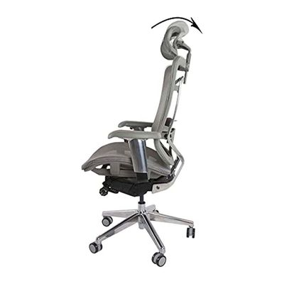 Mahmayi Height-adjustable Sleek Executive Office Chairs for Laptop Computer Workstation at Home (Ultimate High Back Ergonomic Grey)