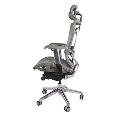 Mahmayi Height-adjustable Sleek Executive Office Chairs for Laptop Computer Workstation at Home (Ultimate High Back Ergonomic Grey)