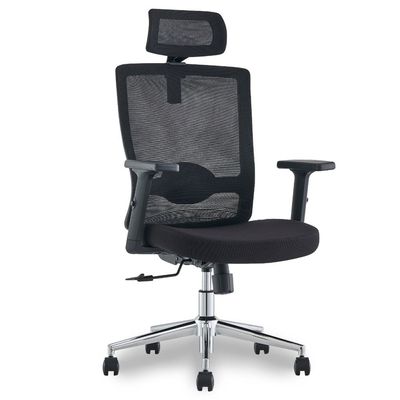 Mahmayi Ergonomic Adjustable Office Chair with Adjustable Arm Rests, Lumbar Support, Contoured Back, and Seat Cushion -Comfortable Seating Solution for Office and Home - SleekLine T01B Mesh Chair - Black