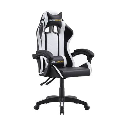 Mahmayi TJ HYG-01 Gaming Chair PU Leatherette High Back Ergonomic Swivel, Tilt Tension Adjustment, Gaming Seat for Professionals (Black/White)