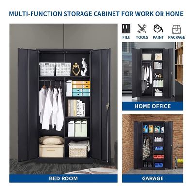 Mahmayi Victory Steel Japan OEM Black Wardrobe for Home Storage - Premium Quality Modern Design Organizer with Durable Steel Frame - Stylish Space-Saving Furniture Solution for Bedrooms and Living Spaces