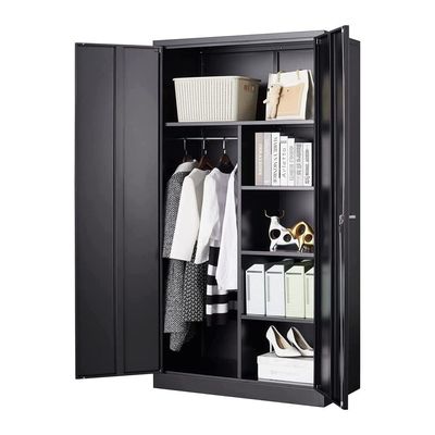 Mahmayi Victory Steel Japan OEM Black Wardrobe for Home Storage - Premium Quality Modern Design Organizer with Durable Steel Frame - Stylish Space-Saving Furniture Solution for Bedrooms and Living Spaces