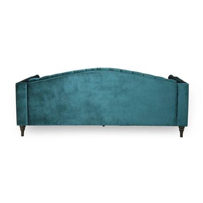 Nova 3 Seater Velevt Sofa - Teal- L220cm X W60cm x H85cm