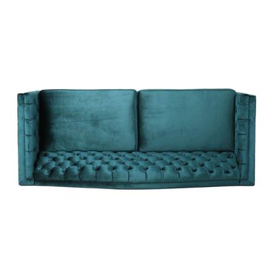 Nova 3 Seater Velevt Sofa - Teal- L220cm X W60cm x H85cm