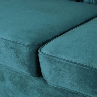 Nova 3 Seater Velevt Sofa - Teal- L220cm X W60cm x H85cm