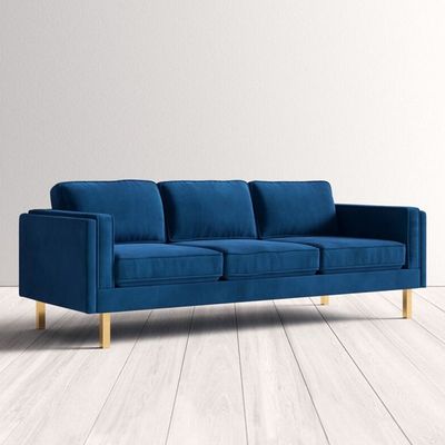 Nebula 3 Seater Velevt Sofa -Navy Blue- L220cm x W86 x H 81cm