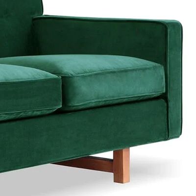 Gleason 3 Seater Velevt Sofa - Emerald Green- L220cm x W85cm x H76cm