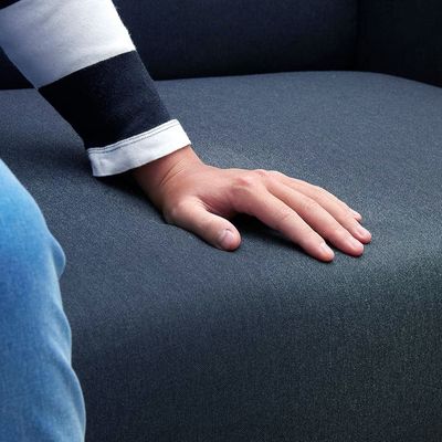 Amara 3 Seater Fabric Corner Sofa - Dark Grey - L145cm x W197cm X 76cm