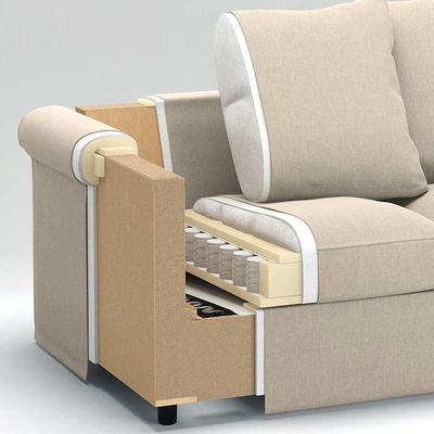 Moduler 5 Seater Fabric Corner Sofa - Light Green - L164cm x W328cm x H104cm