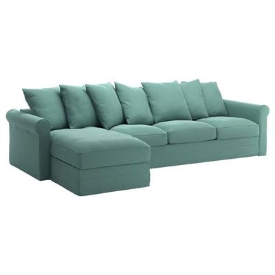 Moduler 5 Seater Fabric Corner Sofa - Light Green - L164cm x W328cm x H104cm