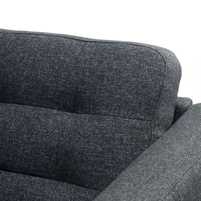 Zestoria 4 Seater Fabric Corner Sofa - Dark Grey - L158cm x W280cm x H78cm