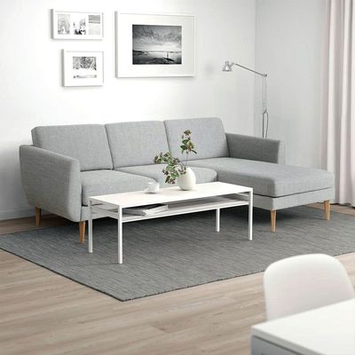 Embolden 3 Seater Fabric Corner Sofa - Light Grey -L161cm x W246cm x H88cm