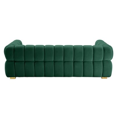 Gwen 4 Seater Sofa Velvet Fabric - Emerald Green - L231cm x W89cm X 75cm