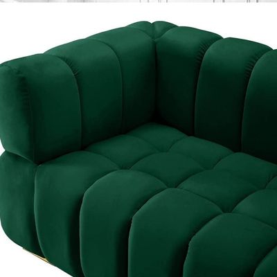 Gwen 4 Seater Sofa Velvet Fabric - Emerald Green - L231cm x W89cm X 75cm